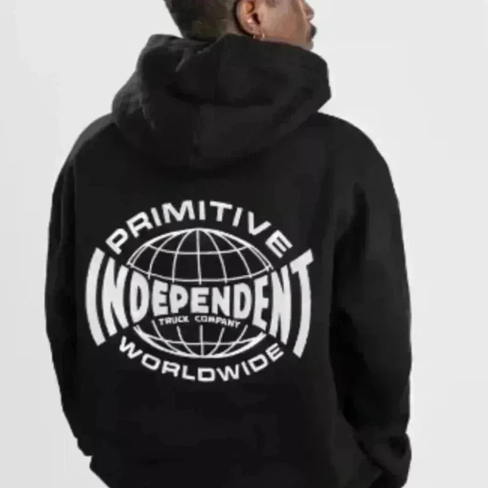 Primitive x Independent Black Graphic Hoodie